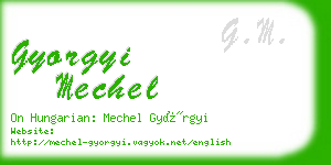 gyorgyi mechel business card